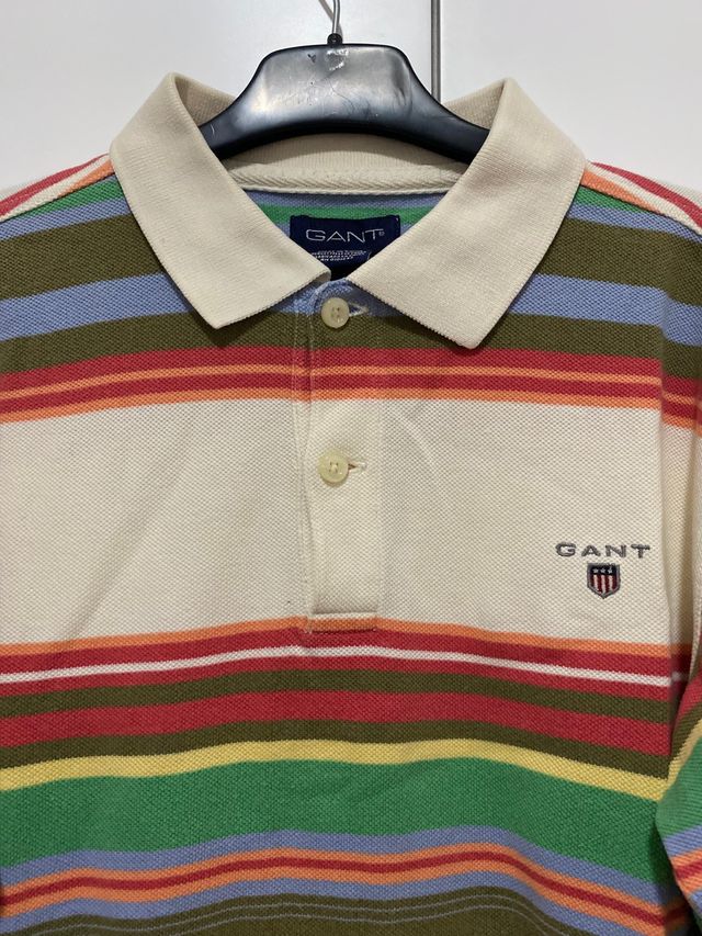 Polo GANT de rayas multicolor de niño talla 11-12