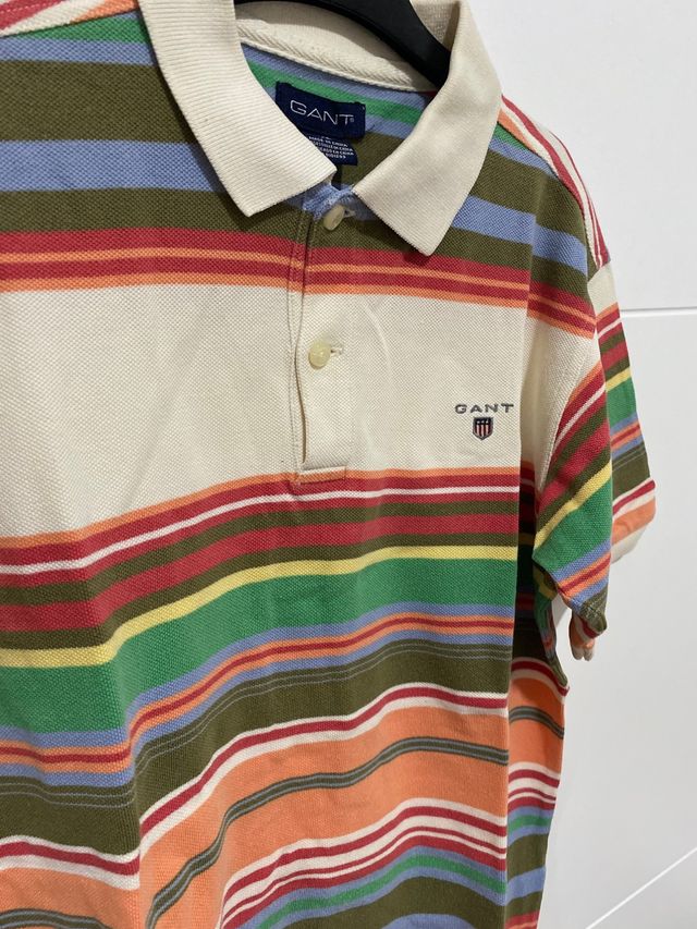 Polo GANT de rayas multicolor de niño talla 11-12