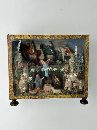 Belén de barro artesanal