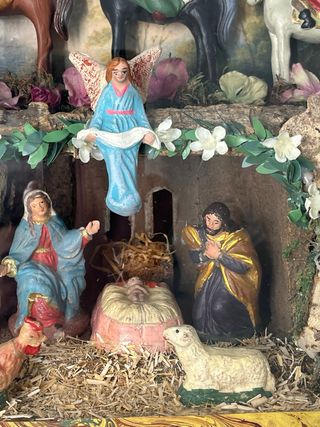 Belén de barro artesanal