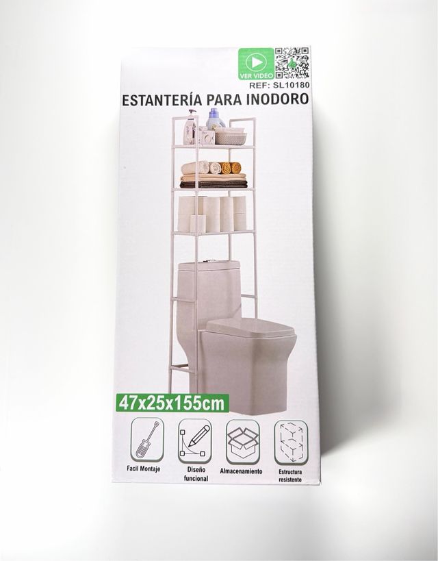 Estantería organizador baño sobre inodoro