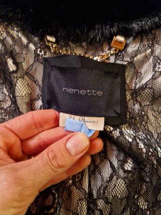 Eco pelliccia blu scsuro taglia 42 italia/M