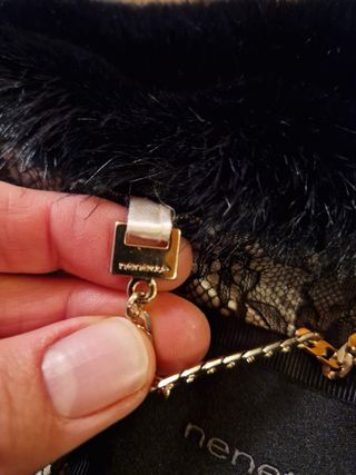 Eco pelliccia blu scsuro taglia 42 italia/M