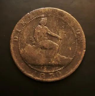 Moneda 10 Céntimos Gobierno Provisional