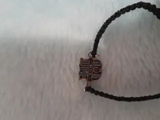 Pulsera FC Barcelona Negra y Plateada