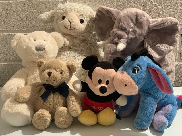Lote Peluches Oso, Elefante, Oveja, Mickey, Eeyore