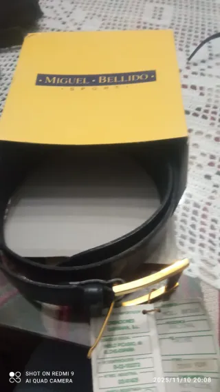 Cinturón Miguel Bellido Negro y Dorado