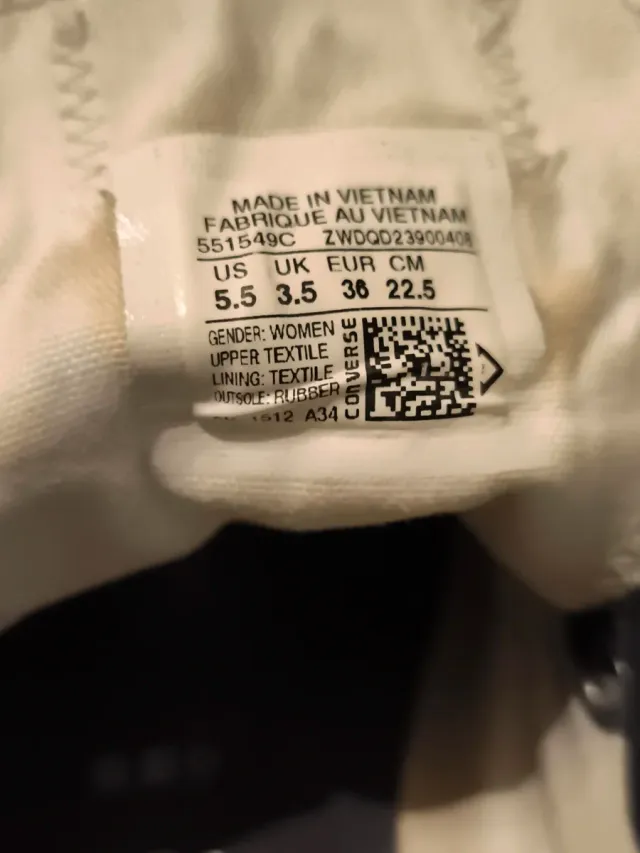 Converse flores azules talla 36