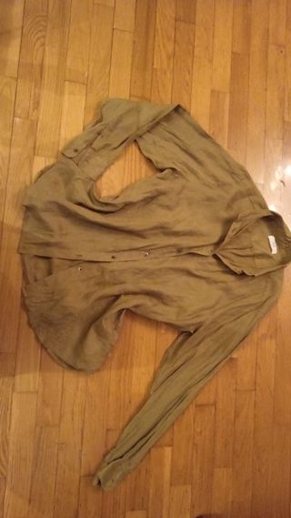 Camisa Lino Verde Caqui