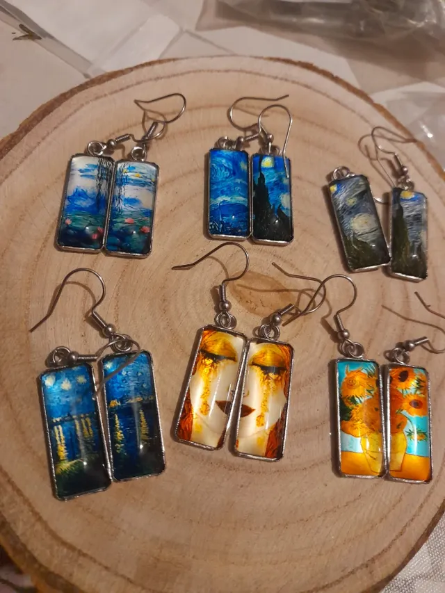 Pendientes Van Gogh Noche Estrellada