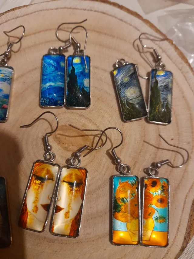 Pendientes Van Gogh Noche Estrellada