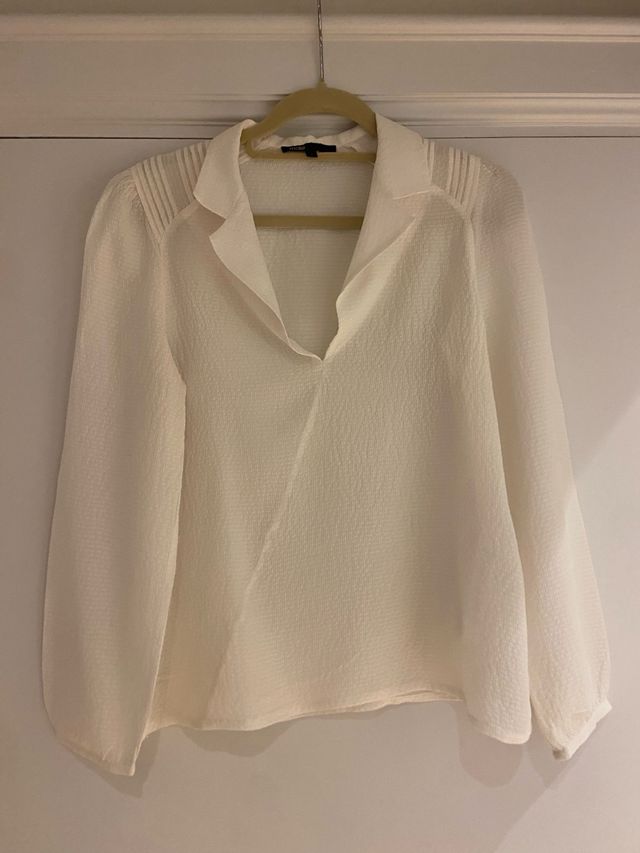 Blusa Maje Seda Natural blanco roto  Talla S