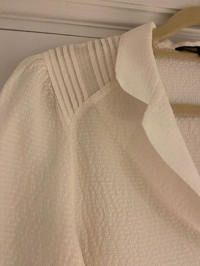 Blusa Maje Seda Natural blanco roto  Talla S