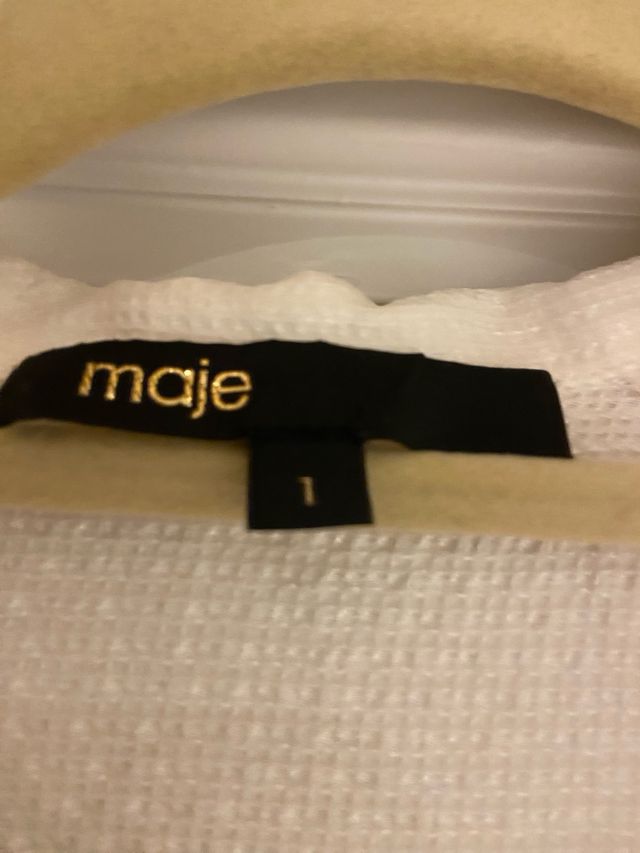 Blusa Maje Seda Natural blanco roto  Talla S