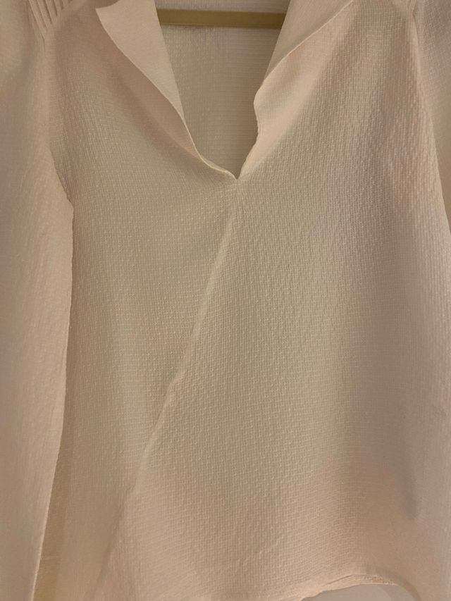 Blusa Maje Seda Natural blanco roto  Talla S