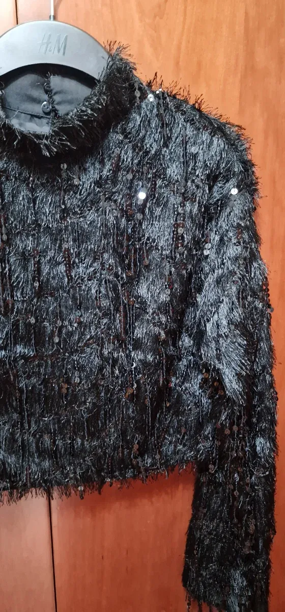 Jersey negro lentejuelas