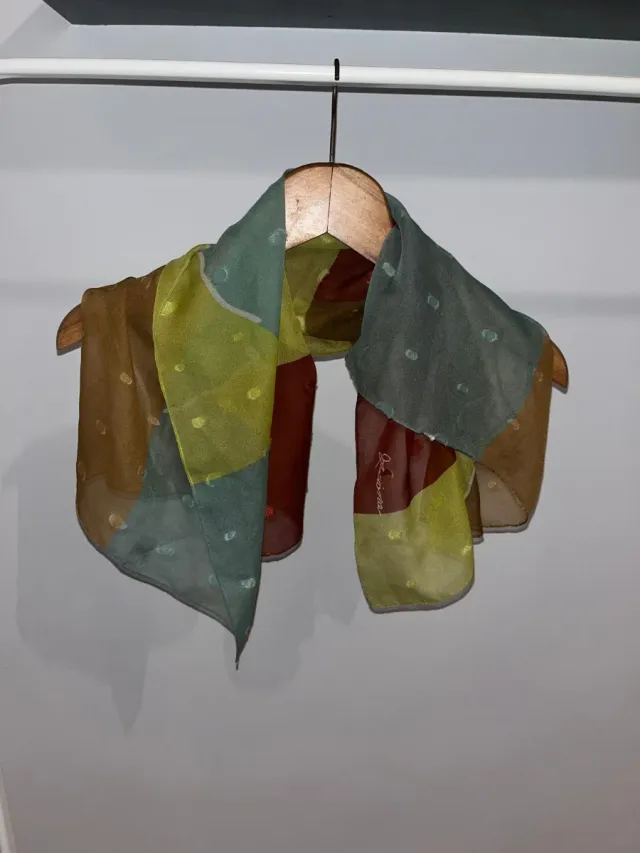 Pañuelo seda vintage estampado