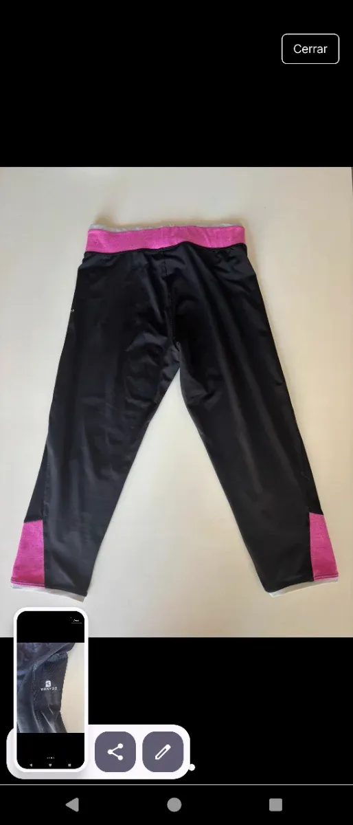 Mallas deportivas negras y rosas