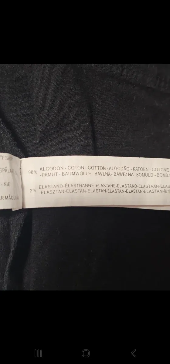 Pantalón Stradivarius pitillo talle alto negro T.3