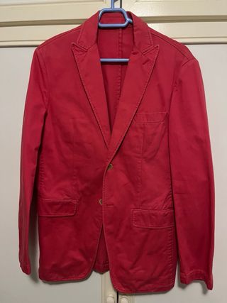 Americana fucsia hombre.