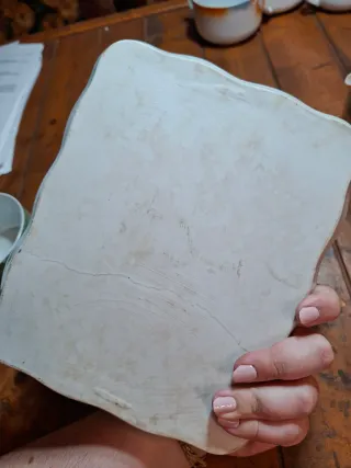 Juego de té individual naranja y rosa con rosas