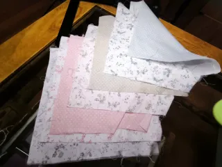 100 piezas de tela para manualidades de 20 x 20cm.