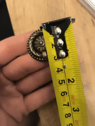 Tirador vintage in metallo dorato e argentato