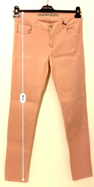 Jeans skinny rosa cipria donna – taglio moderno