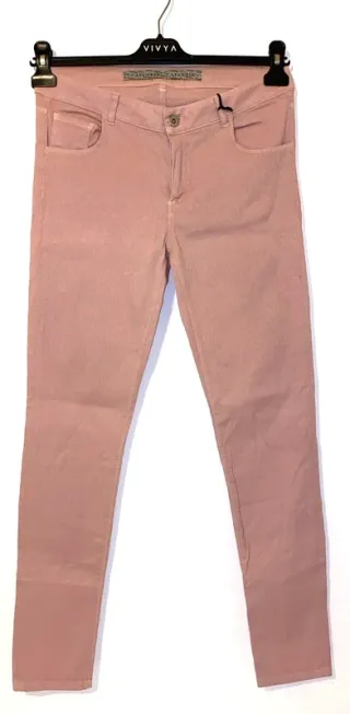 Jeans skinny rosa cipria donna – taglio moderno