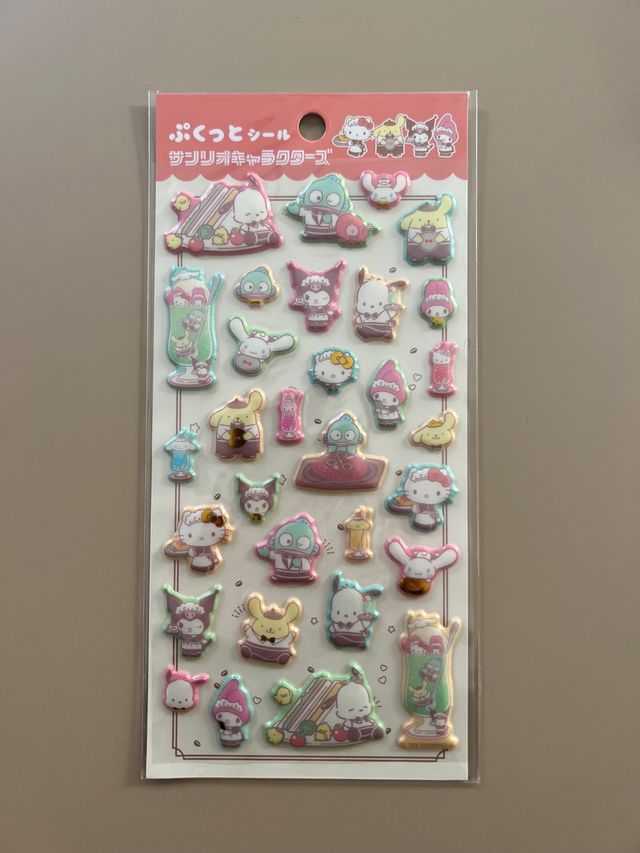 Pegatinas 3D Sanrio Pompompurin Kuromi Pochhacco