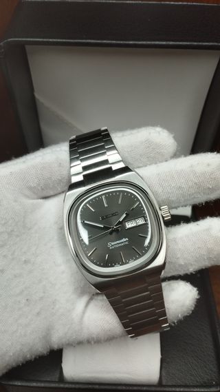 Reloj Seiko Mod Vintage Seamaster Daydate Gris