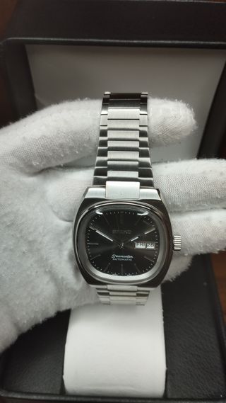 Reloj Seiko Mod Vintage Seamaster Daydate Gris