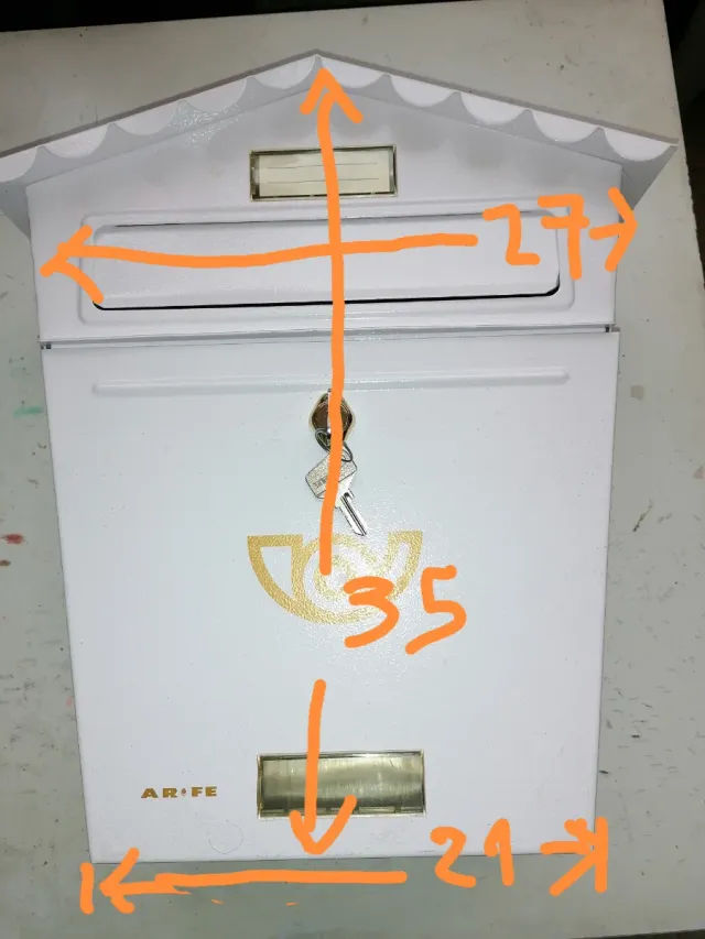 Buzón para cartas metálico blanco