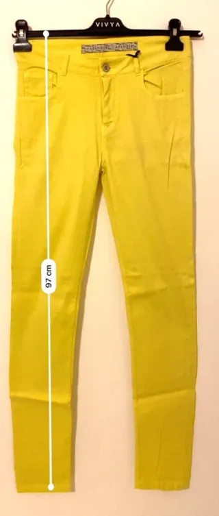 Pantaloni skinny giallo limone CaféNoir
