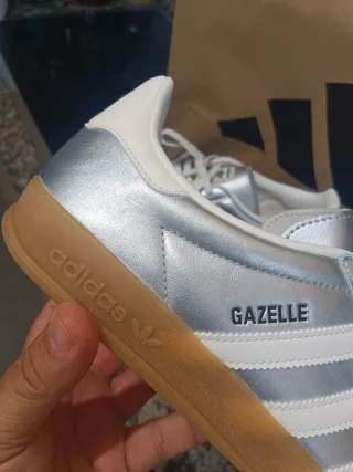 Zapatillas Adidas Gazelle Plateadas