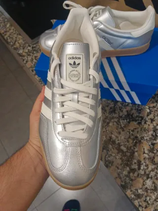 Zapatillas Adidas Gazelle Plateadas