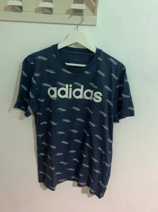 Camiseta Adidas Hombre Azul Talla S