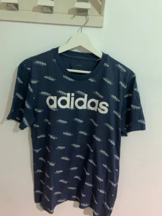 Camiseta Adidas Hombre Azul Talla S