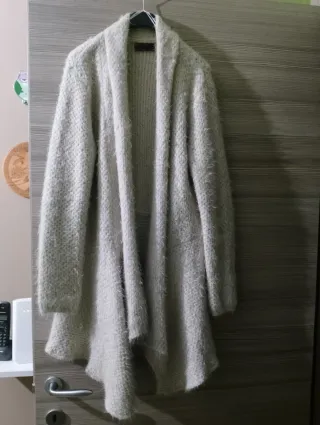 Cardigan donna bianco/beige