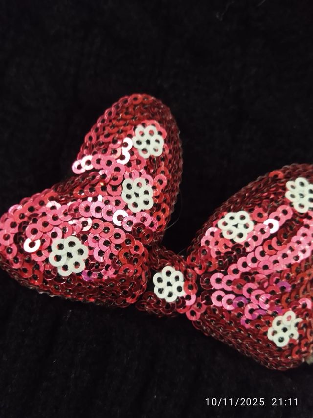 Gorro Minnie Mouse Negro con Lazos Rosas