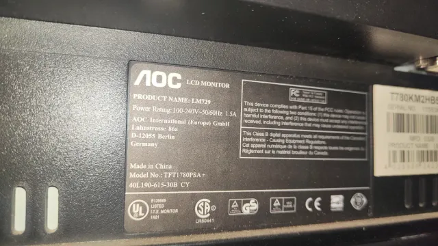 Monitor AOC Plata y Negro