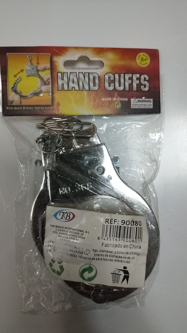 Esposas metálicas para disfraz