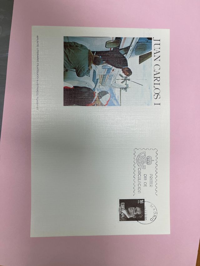 Francobollo Juan Carlos I Giorno di Circolazione Madrid