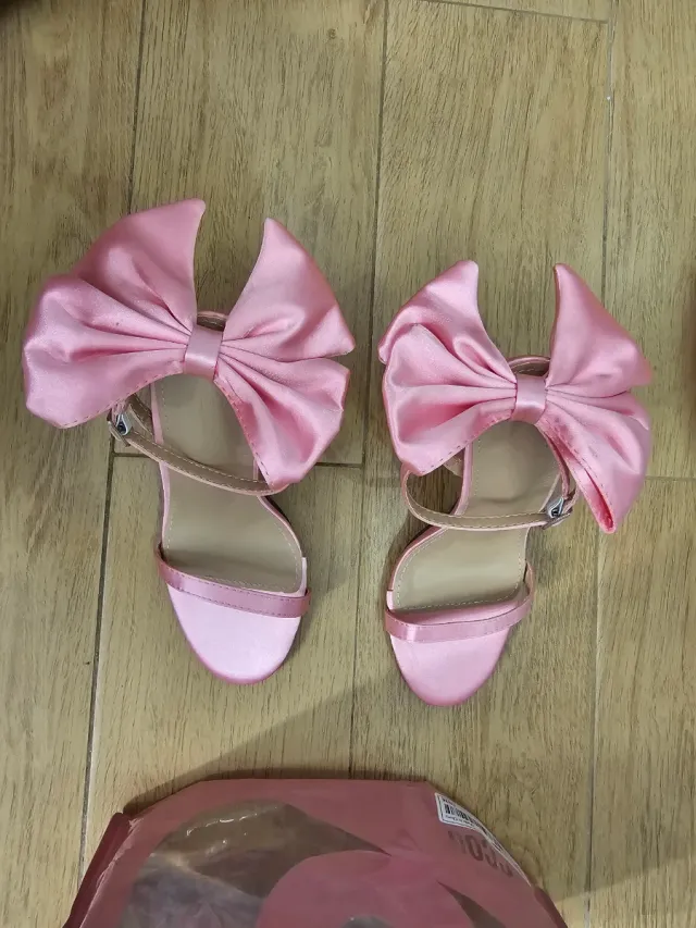 Sandalias Cuccoo Rosa Talla 36 Moña Satinada