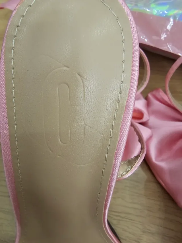 Sandalias Cuccoo Rosa Talla 36 Moña Satinada