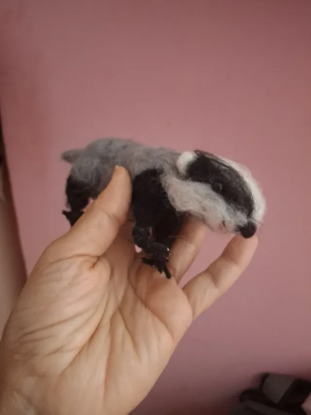 Tejón de fieltro, muñeco animal