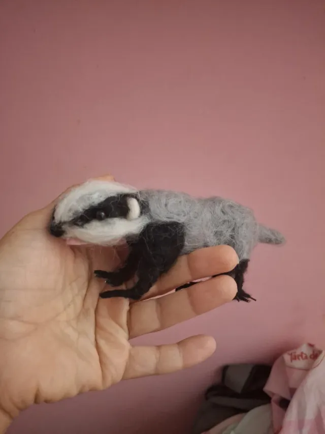 Tejón de fieltro, muñeco animal