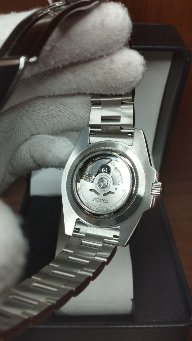 Reloj Seiko Mod Submariner Vintage Negro Naranja