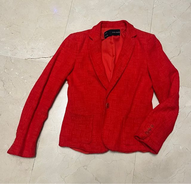 Blazer Zara Rojo