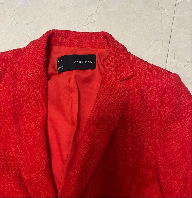 Blazer Zara Rojo